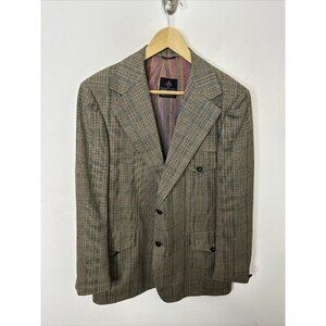 Vintage 70’s Harrodale Tweed Blazer Gray Green Men 42 Woodwards WKRP Herb